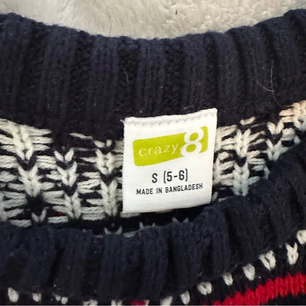 Crazy 8 Navy and Red Crewneck Sweater - Picture 2 of 5